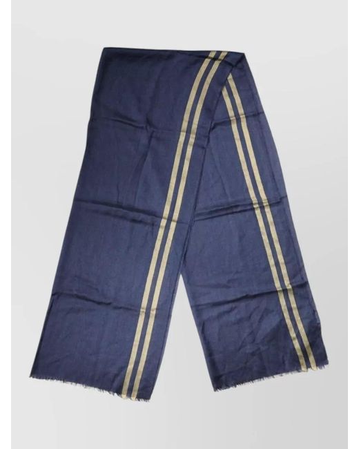 Dolce & Gabbana Blue Cashmere Neck Wrap Shawl Fringed Scarf