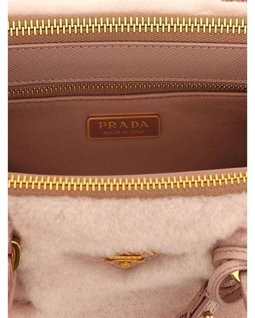 Prada Pink Galleria Mini Shoulder Bag Leather Straps