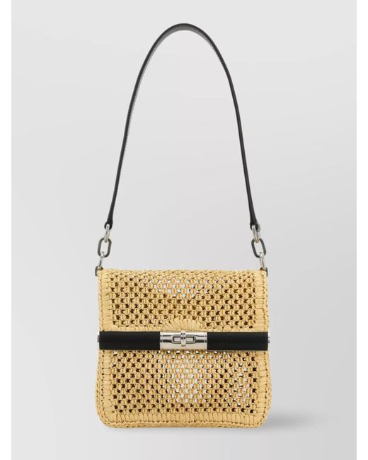 Dolce & Gabbana Metallic Rectangular Woven Top Handle Shoulder Bag for men