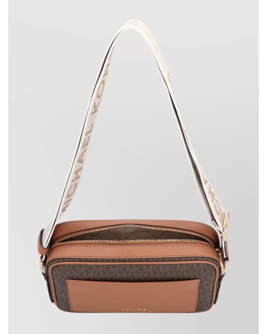 MICHAEL Michael Kors Gray Printed Canvas Crossbody Bag