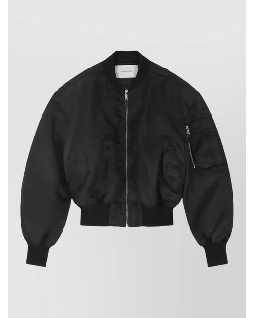 Entire studios Black Cropped Single Breasted Coat for men
