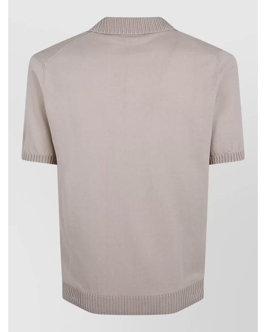 Filippo De Laurentis Gray Short-Sleeve Polo Shirt for men
