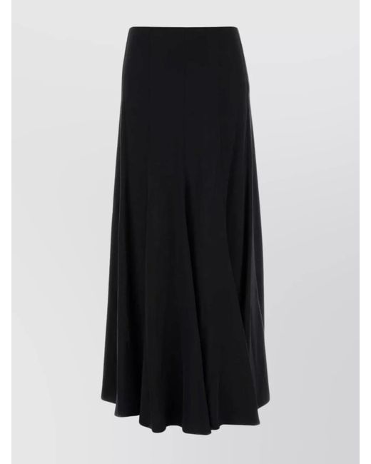 Chloé Black Silk Satin Maxi Skirt