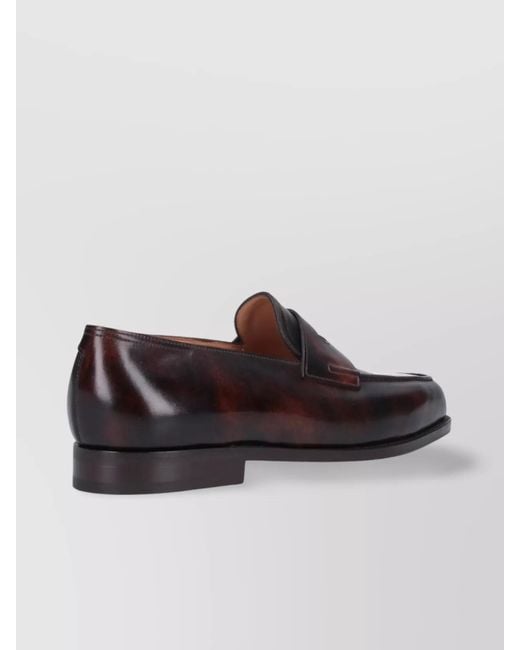 John Lobb Brown Leather Loafers for men