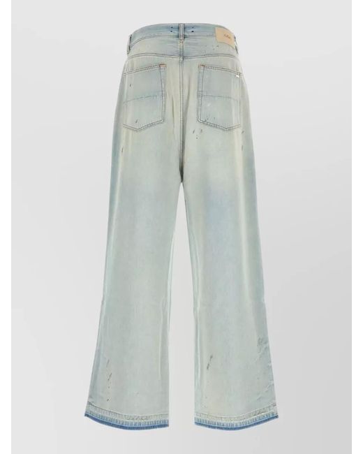 Amiri Blue Denim Wide-Leg Jeans for men