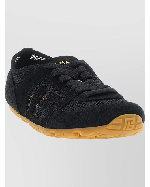 Balmain Multicolor Leather Low-Top Sneakers