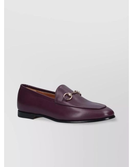 Gucci Purple Leather Loafers