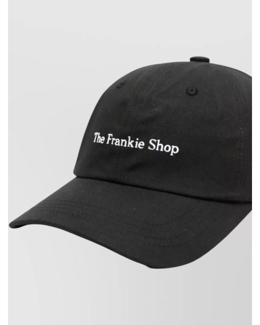 Frankie Shop Black Frankie Baseball Cap Curved Brim Vents