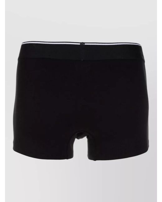 DIESEL Black Stretch Cotton Boxer Briefs 3-Pack for men