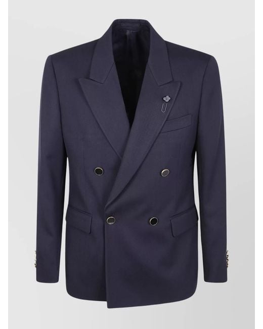 Lardini Blue Virgin Wool Suit for men