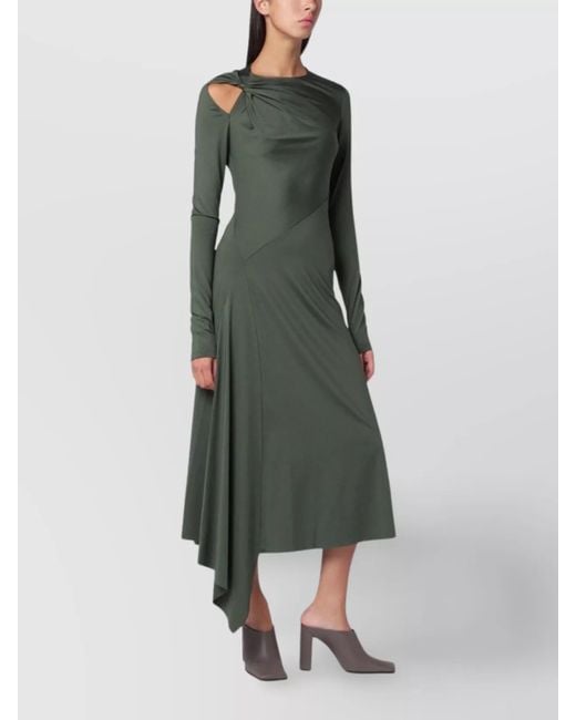 Victoria Beckham Green Midi Dress