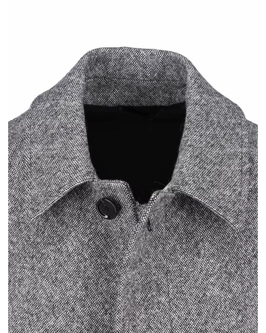Lardini Gray Mid Length Coat Notched Collar Tailored Fit for men