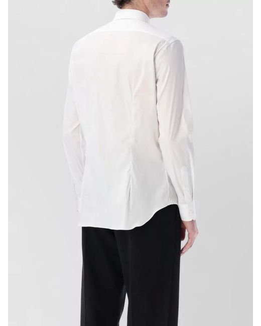 Xacus White Business Cotton Shirt Button Down Collar for men