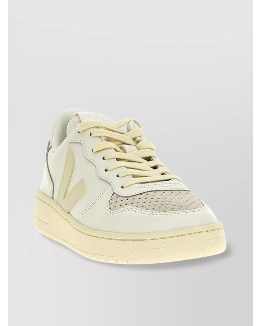Veja Natural Leather Low-Top Sneakers
