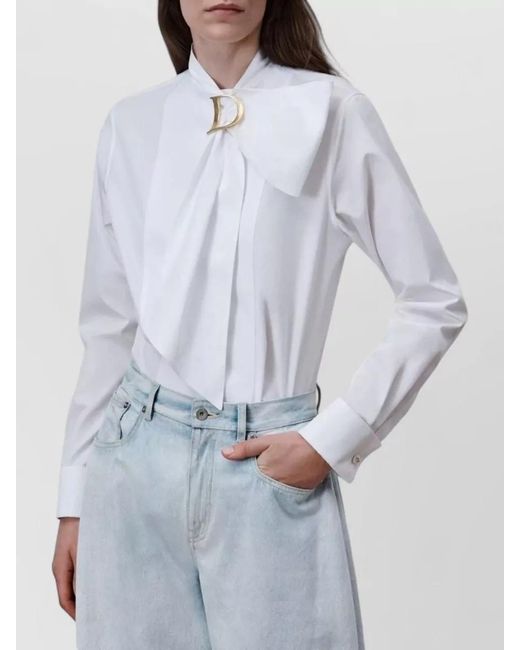 Dior Blue Cotton Blouse
