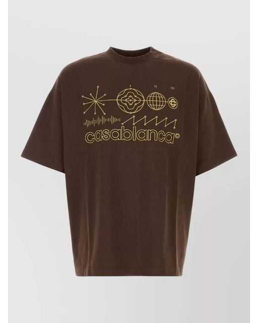 Casablanca Brown Oversized T-Shirt for men
