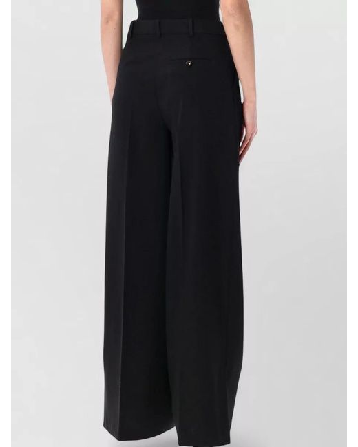 THE GARMENT Black Pisano Tailored Pants Pleats Belt Loops