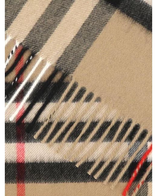 Burberry Natural Cashmere Check Scarf