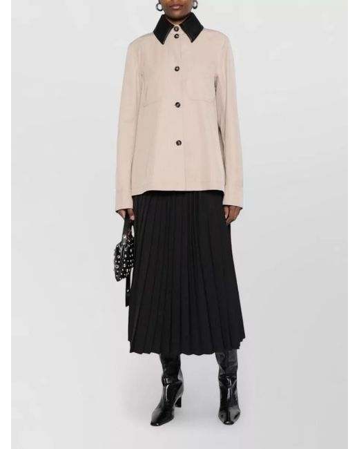 Sportmax Natural Single-Breasted Trench Coat