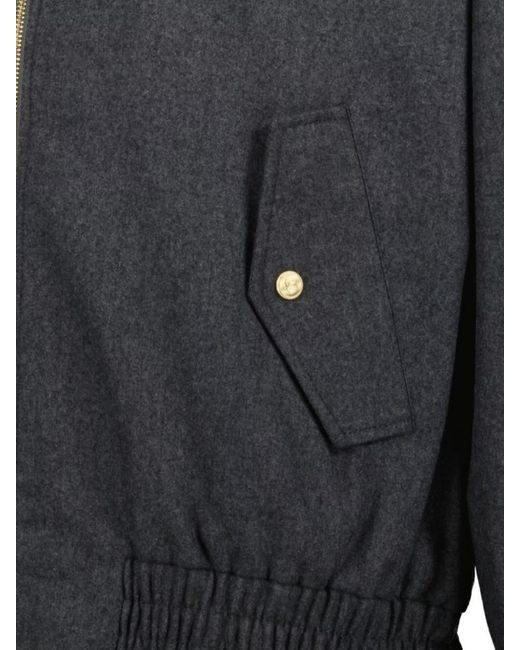 Drole de Monsieur Blue Wool Flannel Track Jacket for men