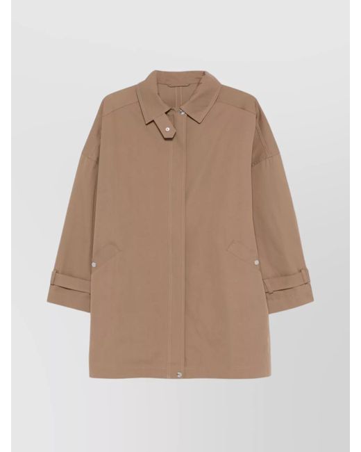 Totême  Natural Belted Cuffs Trench Coat With Oversized Fit