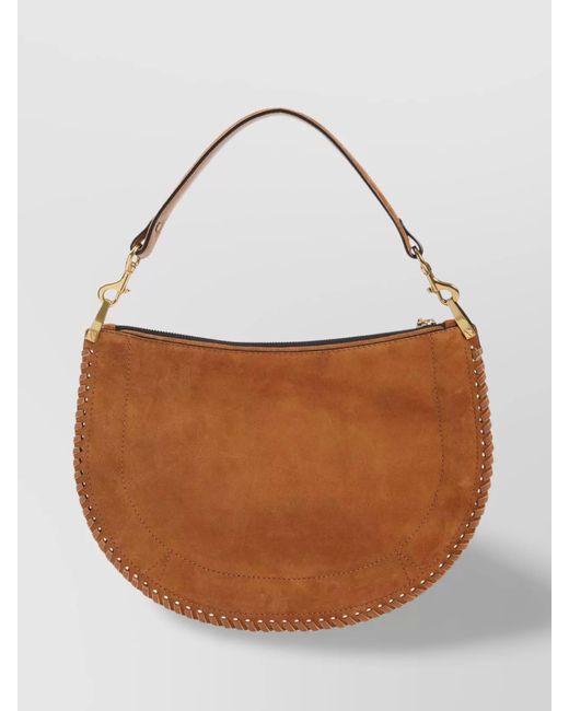 Isabel Marant White Oskan Soft Calf Leather Shoulder Bag