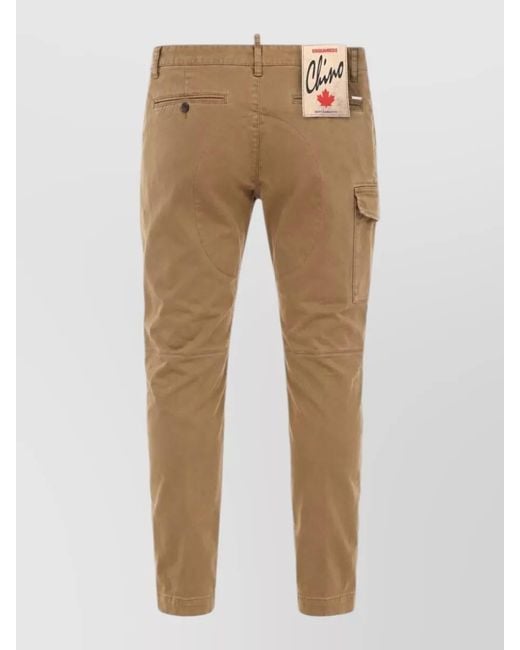 DSquared² Natural Utility Pants Cargo Pockets Belt Loops for men