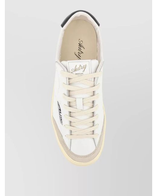 Autry Natural Windscape Leather Sneakers Suede Detail for men