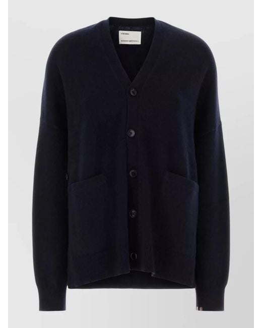 Extreme Cashmere Blue Stretch Cashmere Blend Oversized Cardigan 24
