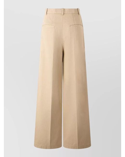 A.P.C. Natural High Waist Wide Leg Cotton Pants