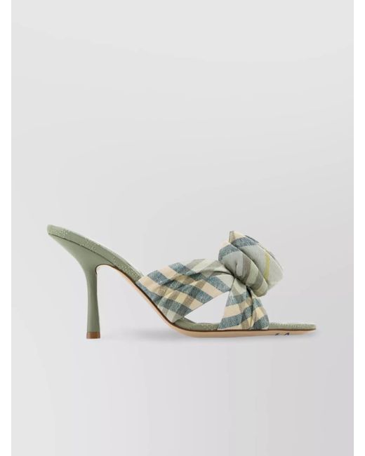 Burberry Multicolor Embroidered Linen Mules
