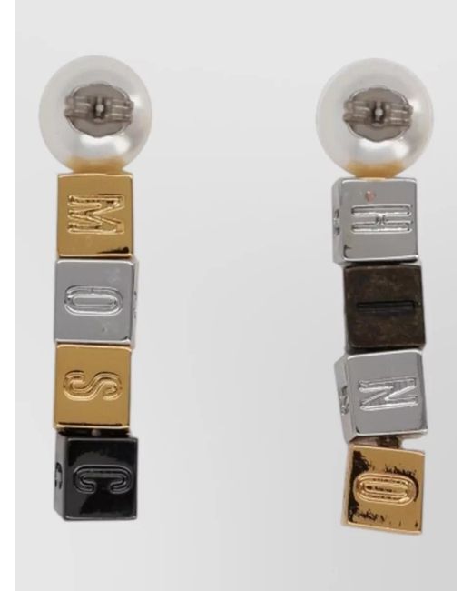 Moschino White Pearl Earrings