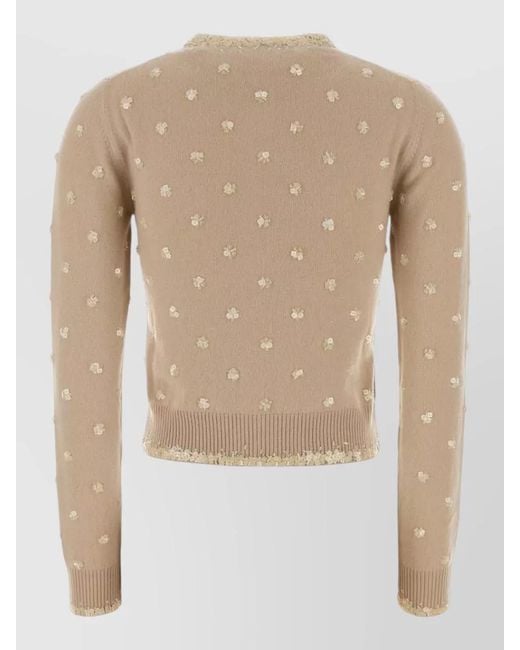 Miu Miu Natural Cashmere Cardigan