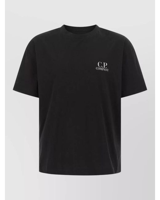 C P Company Black Short Sleeve Crew Neck T Shirt for men