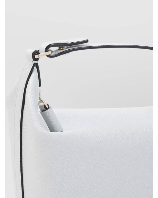 Valextra Gray Mochi Leather Pouch Shoulder Bag