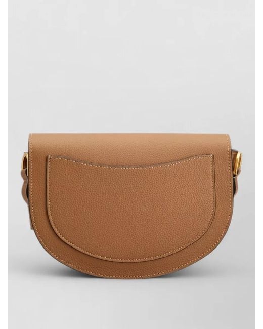 Tod's Brown Tim Mini Round Shoulder Bag Buckle