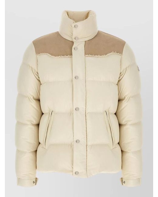 Moncler Natural Verine Down Jacket High Collar Design for men