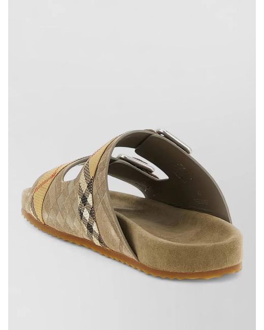Burberry Metallic Urchin Sandals Open Toe Adjustable Straps for men