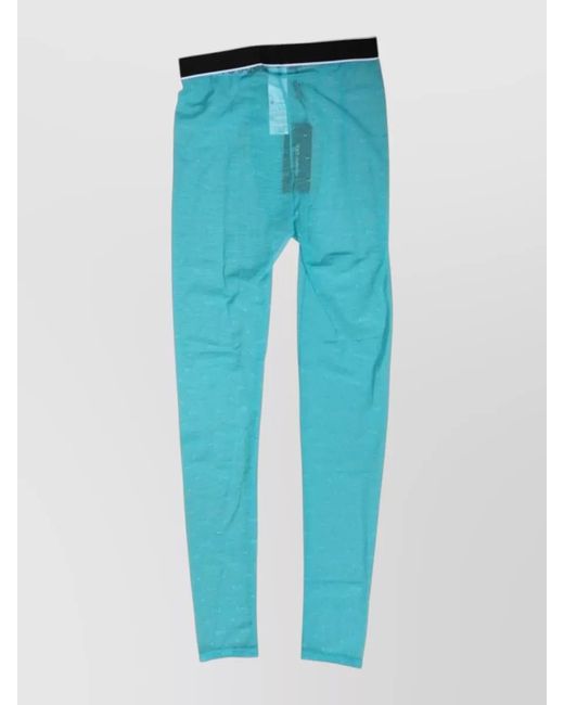 Dolce & Gabbana Blue Logo-Print Leggings