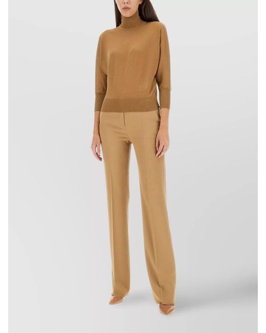 Max Mara Natural Wool High Neck Jumper