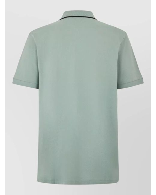 Boss Green Zip Collar Cotton Polo Shirt for men