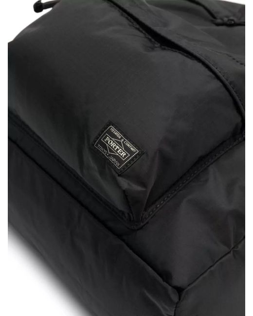 Porter-Yoshida and Co Black Ripstop Backpack Top Handle Multiple Compartments for men