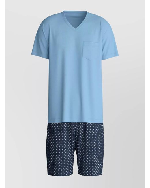 Calida Blue Short Pyjama Set for men