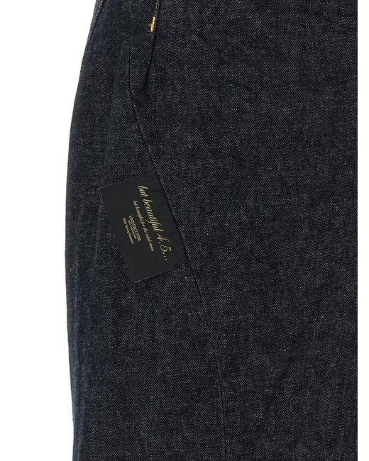 Undercover Blue Power Message Denim Jeans Back Pockets for men