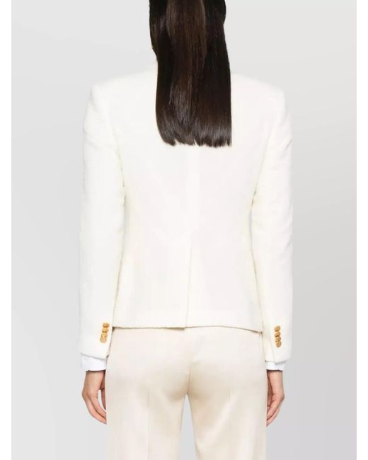Tagliatore White Virgin Wool Blazer