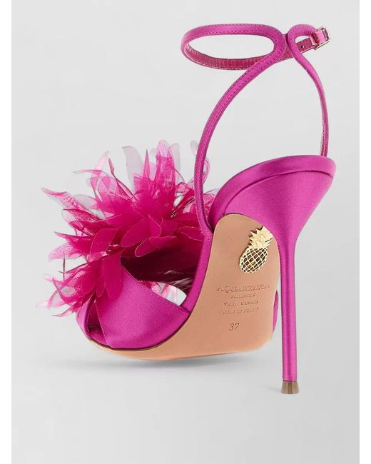 Aquazzura Pink Ankle Strap Heels