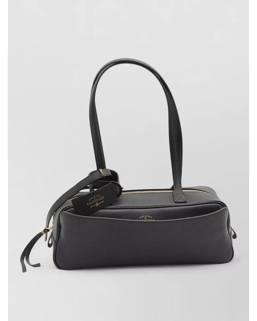 Balenciaga Black Carrie Small Leather Shoulder Bag