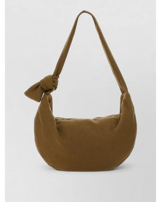 Alysi Natural Shoulder Bag Knotted Strap Soft Structure