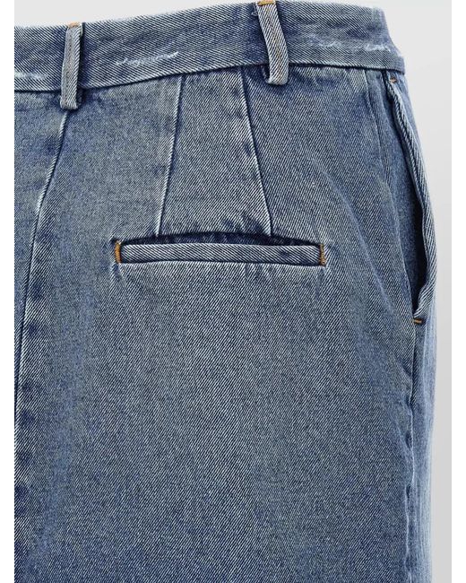 ARMARIUM Blue Lula Mini Skirt Belt Loops Pockets