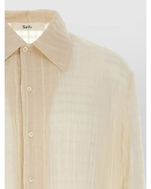Séfr Natural Ignacio Shirt Straight Cut Long Cuffed Sleeves for men